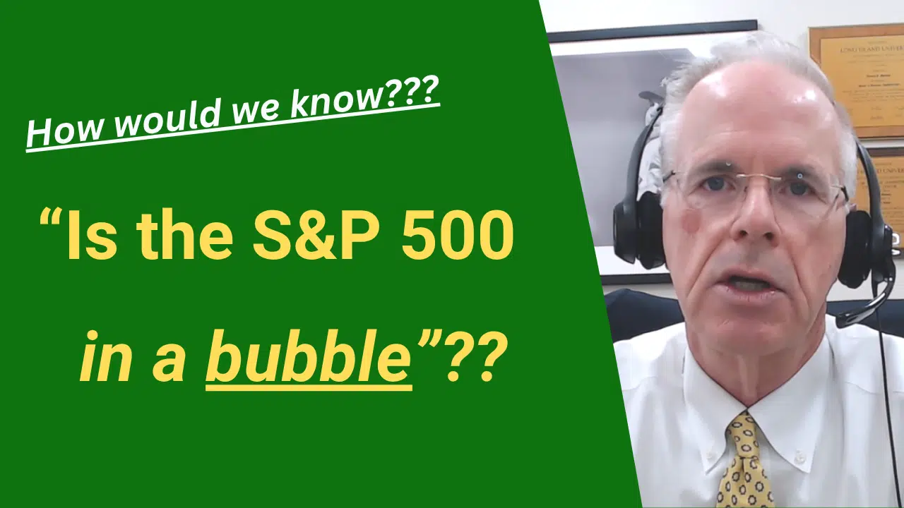 Is the S&P 500 in a bubble